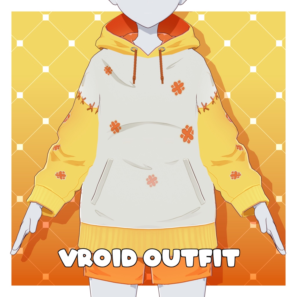 ヤオヤオフーディ衣装セット – 原神風【VRoid】 (Yao Yao Hoodie Set – Genshin-style)