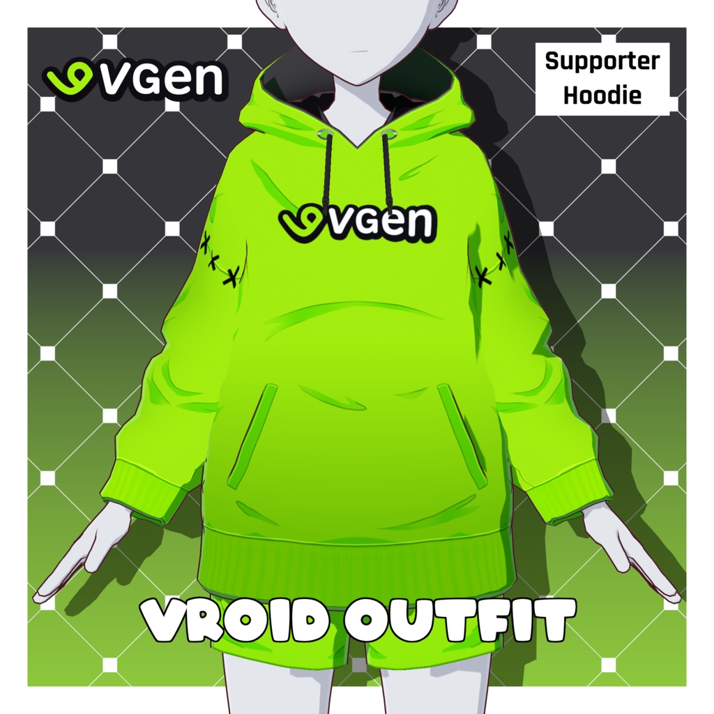 VGen Supporter Hoodie [VRoid Outfit/衣装]