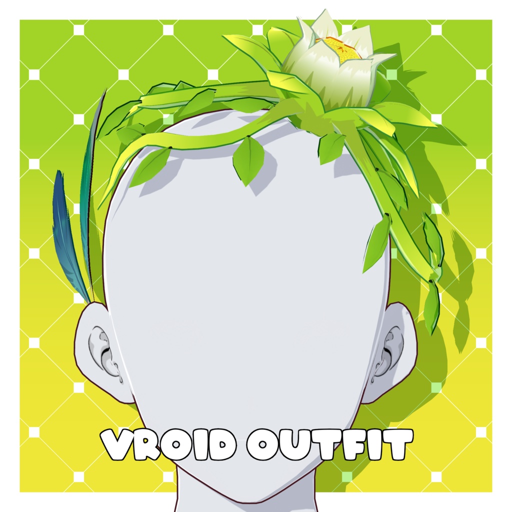フラワーヘッドアクセサリー – 衣装【VRoid】 (Flower Head Accessory)