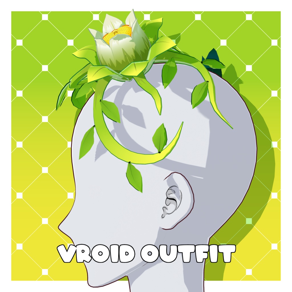 フラワーヘッドアクセサリー – 衣装【VRoid】 (Flower Head Accessory)