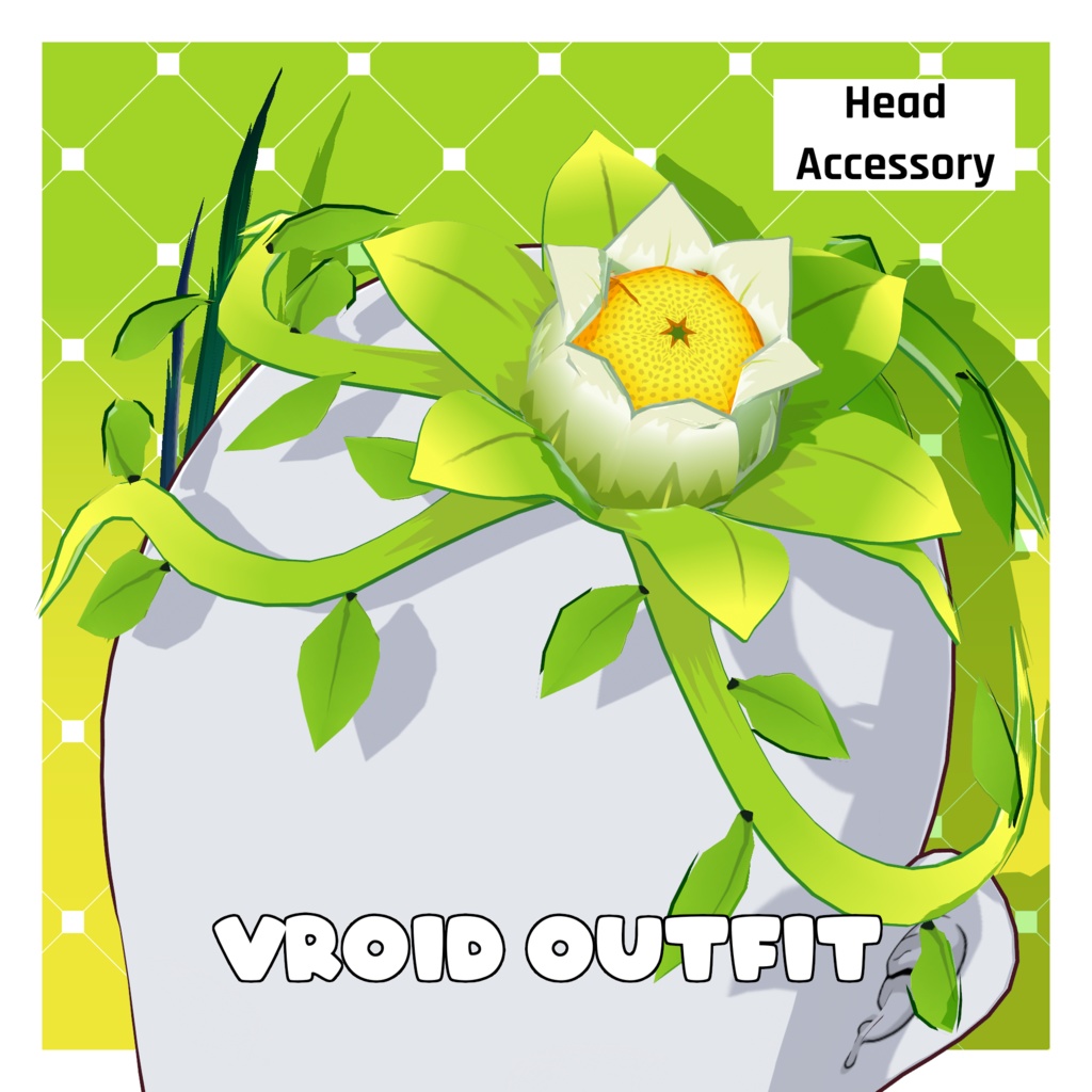 Flower Head Accessory [VRoid Outfit/衣装]
