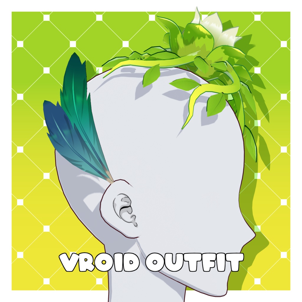 フラワーヘッドアクセサリー – 衣装【VRoid】 (Flower Head Accessory)