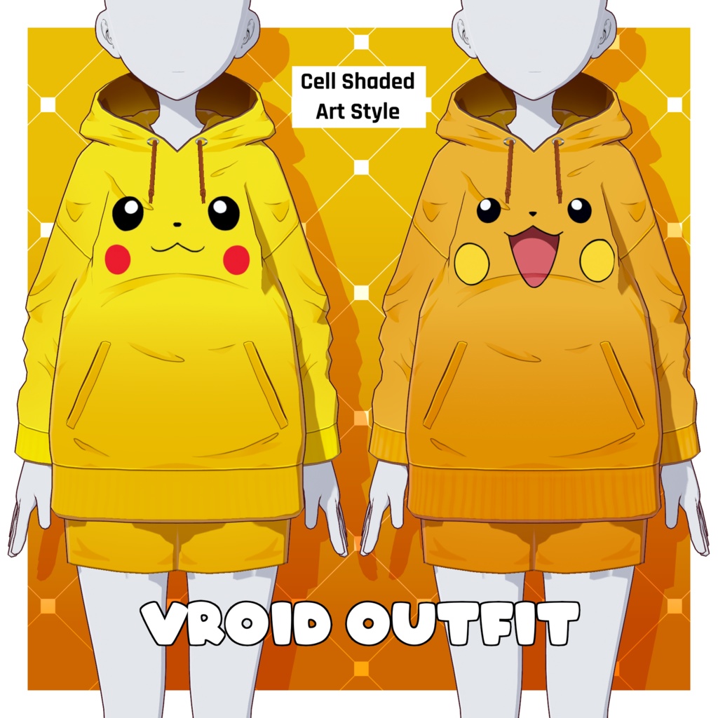 Pikachu & Raichu Set [VRoid Outfit/衣装]