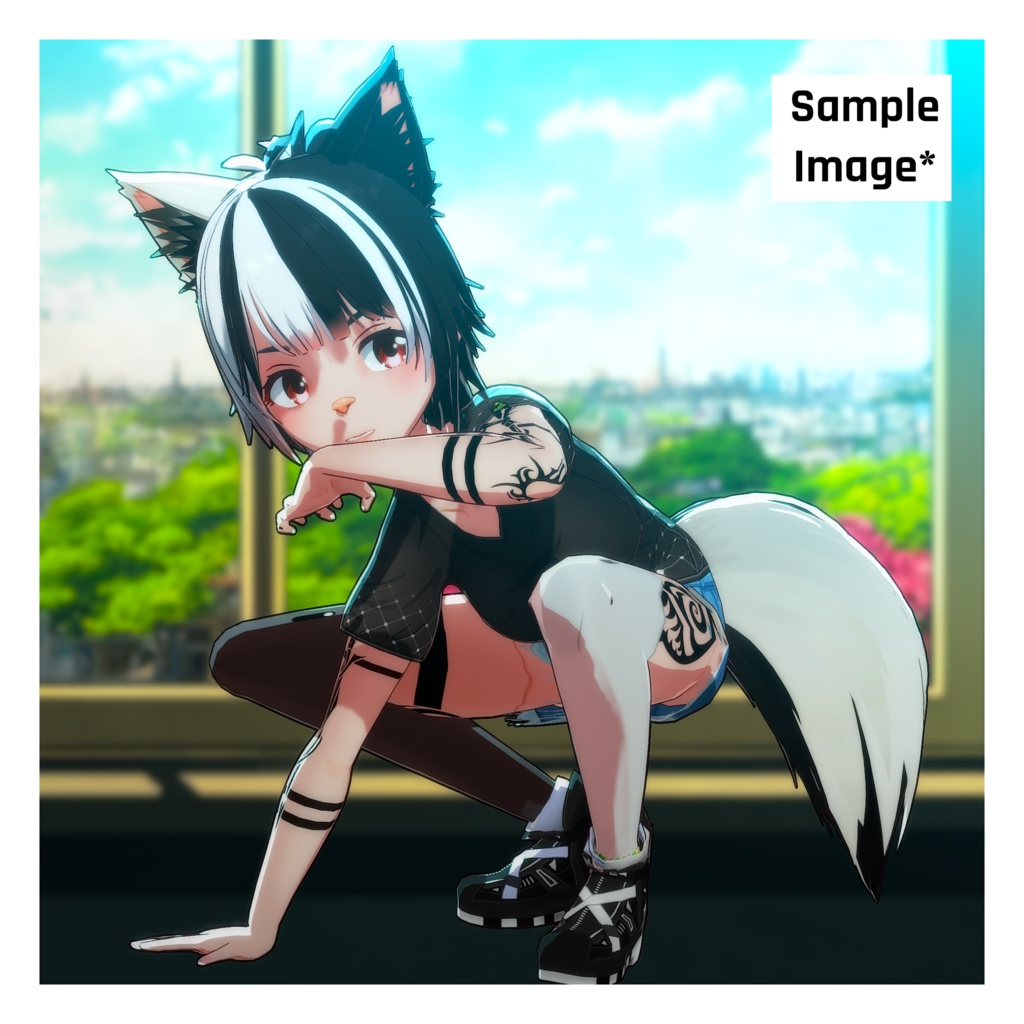 オオカミ耳&尻尾テクスチャセット【VRoid】 (Wolf Pack – Ears & Tails)