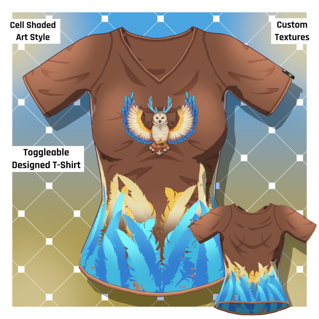 女性アニメTシャツ – 84種類【VRoid】 (84 x Female Anime T-Shirts)