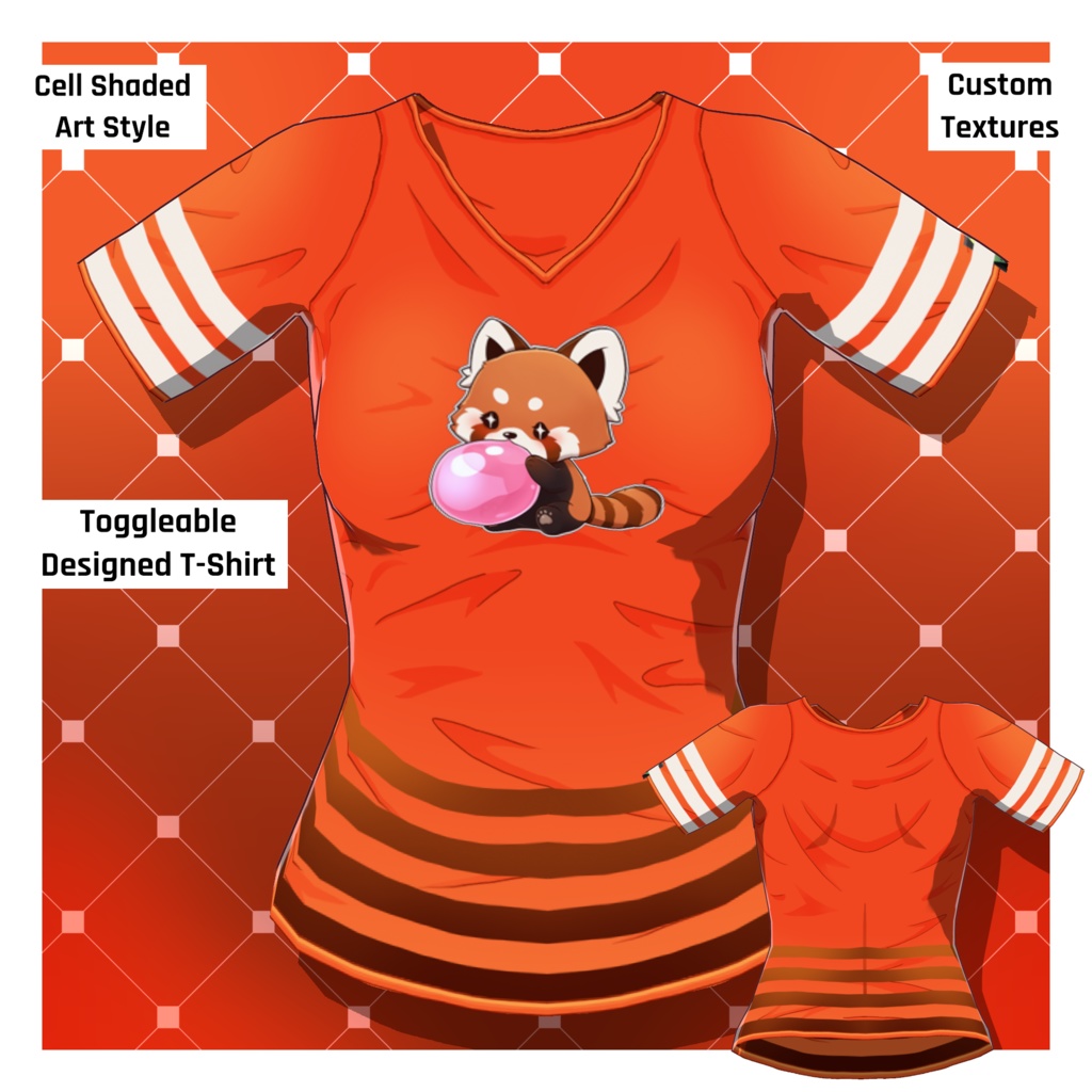 女性アニメTシャツ – 84種類【VRoid】 (84 x Female Anime T-Shirts)