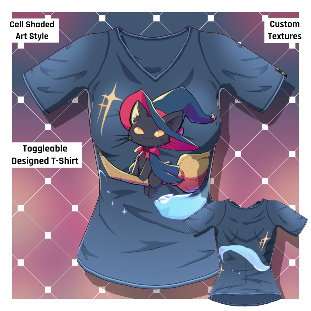 女性アニメTシャツ – 84種類【VRoid】 (84 x Female Anime T-Shirts)