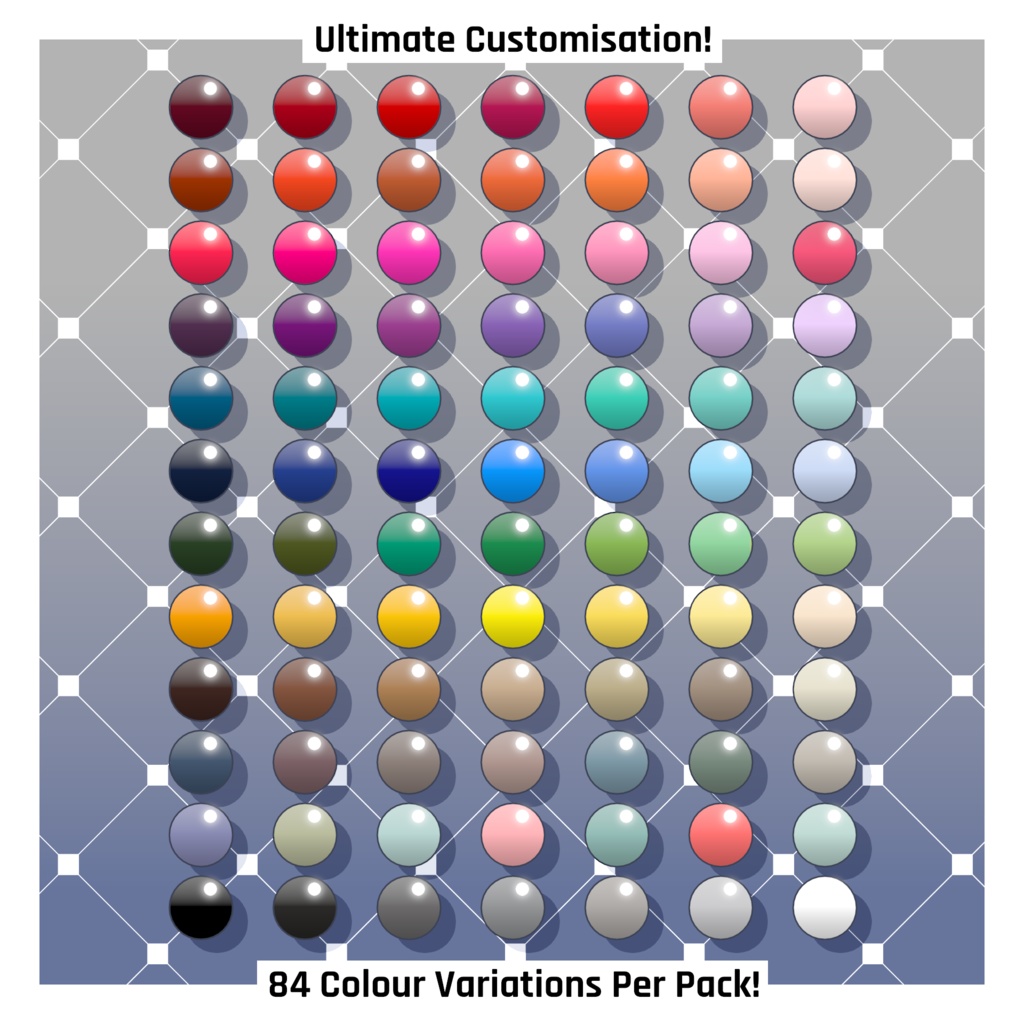 女性アニメTシャツ – 84種類【VRoid】 (84 x Female Anime T-Shirts)