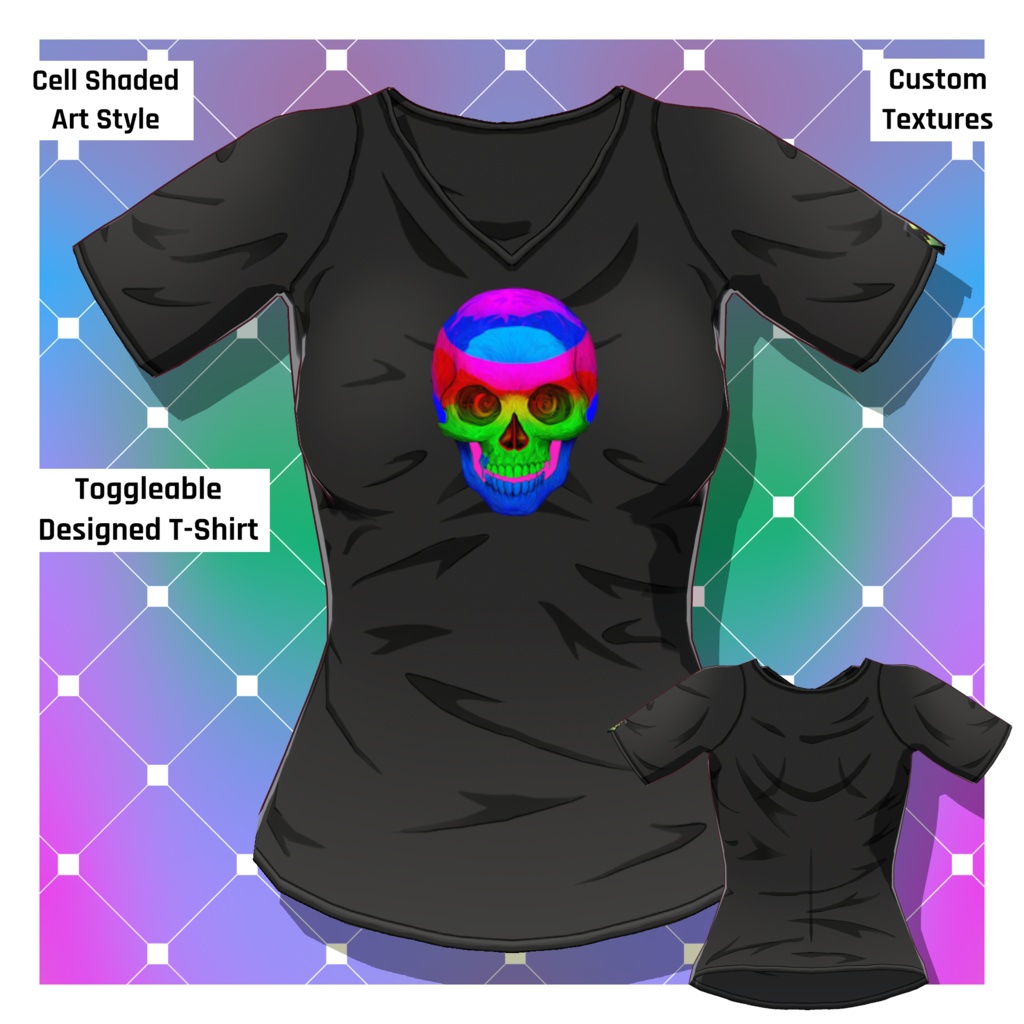 女性アニメTシャツ – 84種類【VRoid】 (84 x Female Anime T-Shirts)