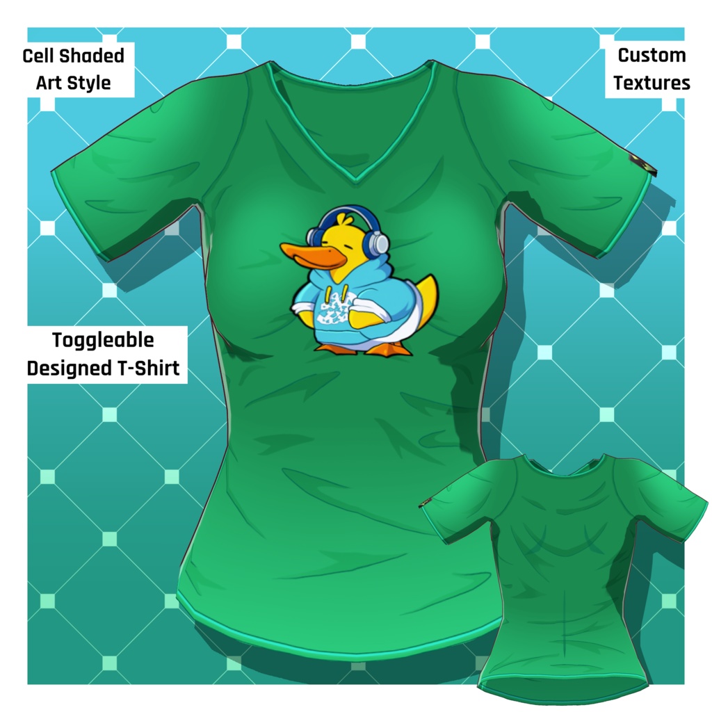 女性アニメTシャツ – 84種類【VRoid】 (84 x Female Anime T-Shirts)