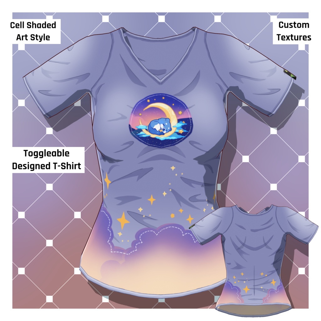 女性アニメTシャツ – 84種類【VRoid】 (84 x Female Anime T-Shirts)