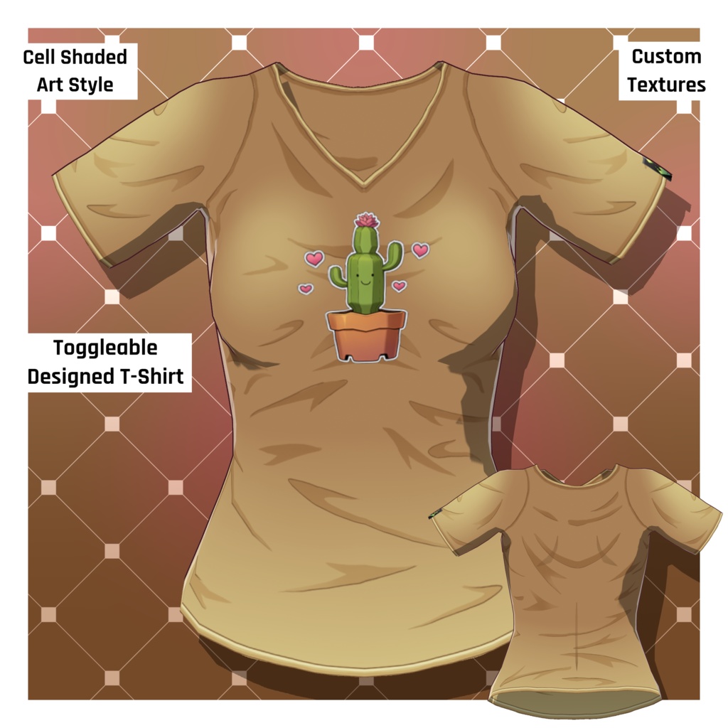 女性アニメTシャツ – 84種類【VRoid】 (84 x Female Anime T-Shirts)