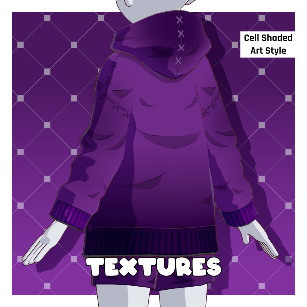 ハロウィンポケモンフーディセット – テクスチャ【VRoid】 (Hoodie Set – Spooky Pokémon Texture)