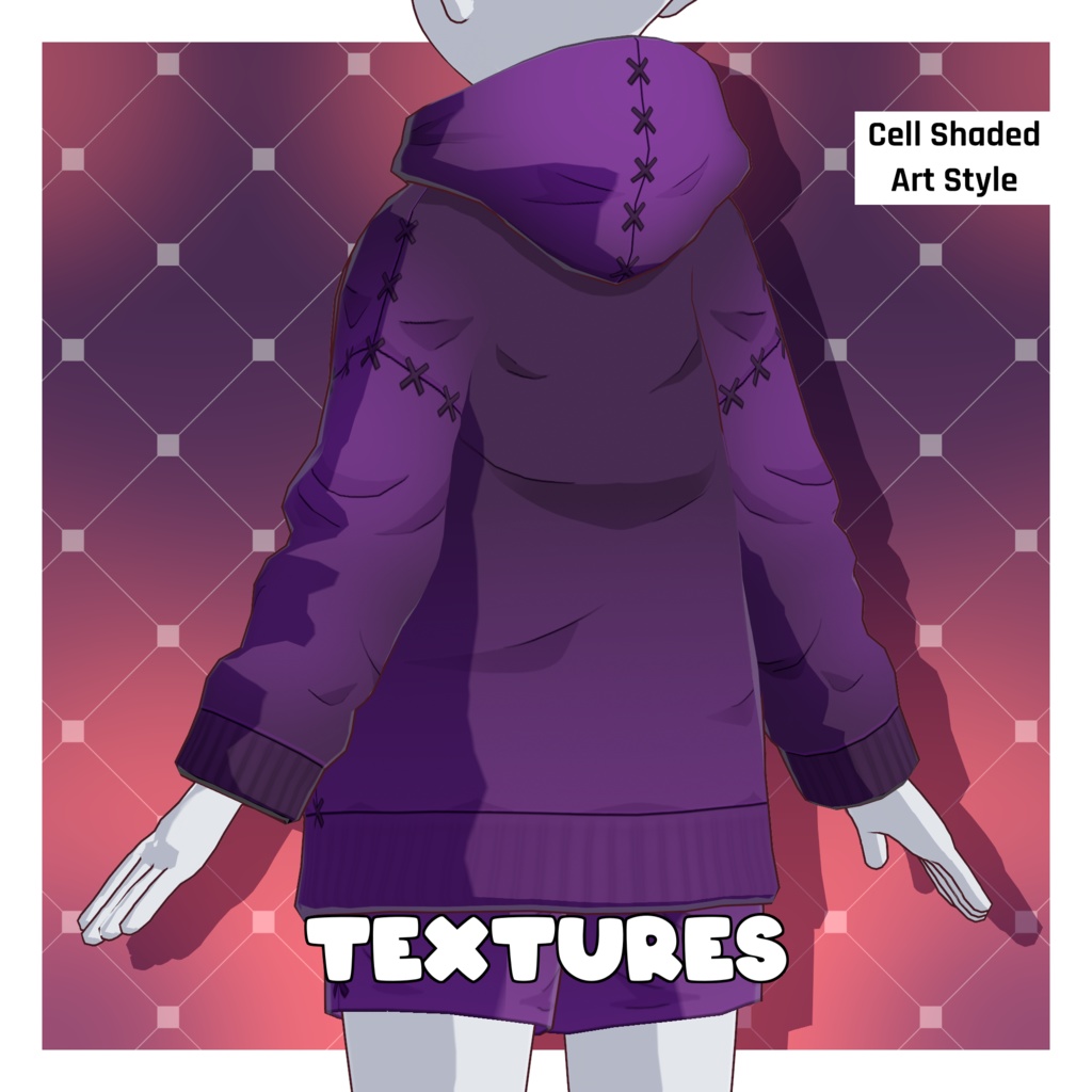 ハロウィンポケモンフーディセット – テクスチャ【VRoid】 (Hoodie Set – Spooky Pokémon Texture)