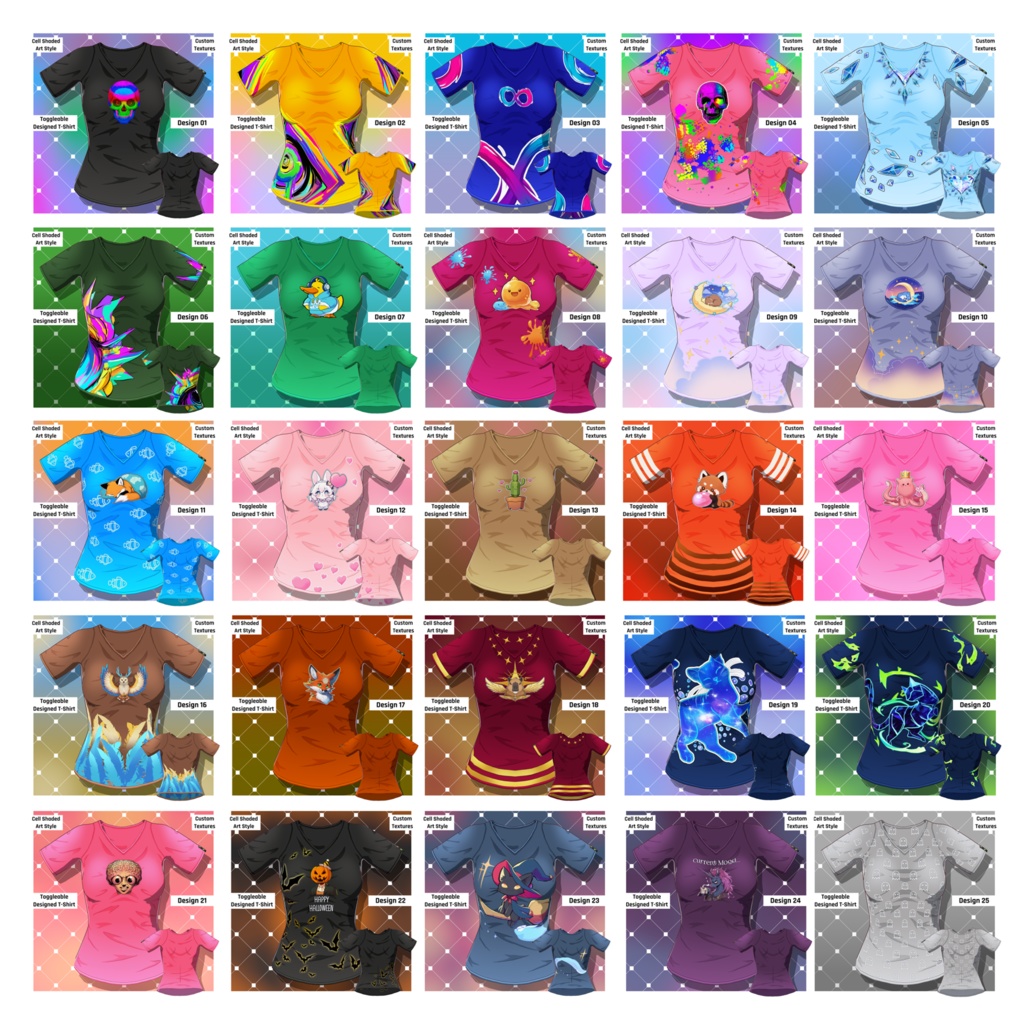 30+ Graphic Tees [VRoid Texture/テクスチャ]