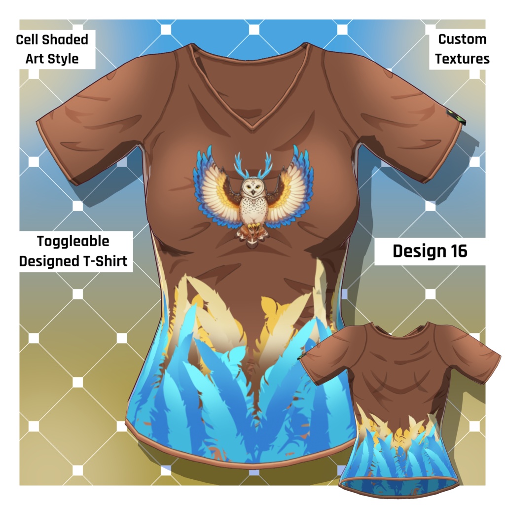 男女グラフィックTシャツ – 30種類以上【VRoid】 (30+ Male/Female Graphic Tees)