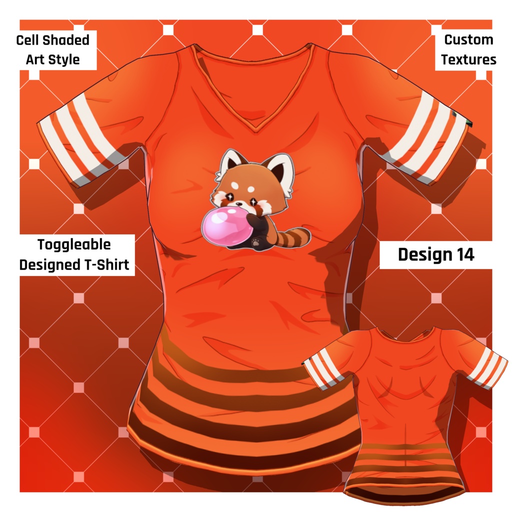 男女グラフィックTシャツ – 30種類以上【VRoid】 (30+ Male/Female Graphic Tees)