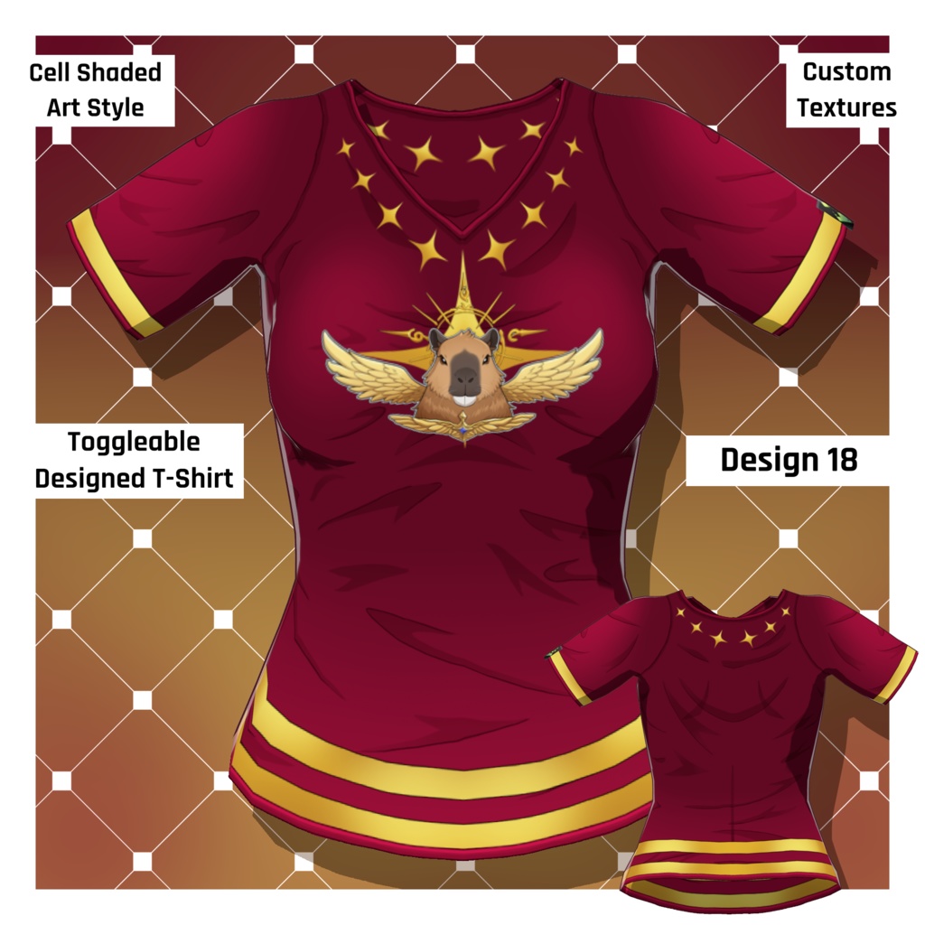 男女グラフィックTシャツ – 30種類以上【VRoid】 (30+ Male/Female Graphic Tees)