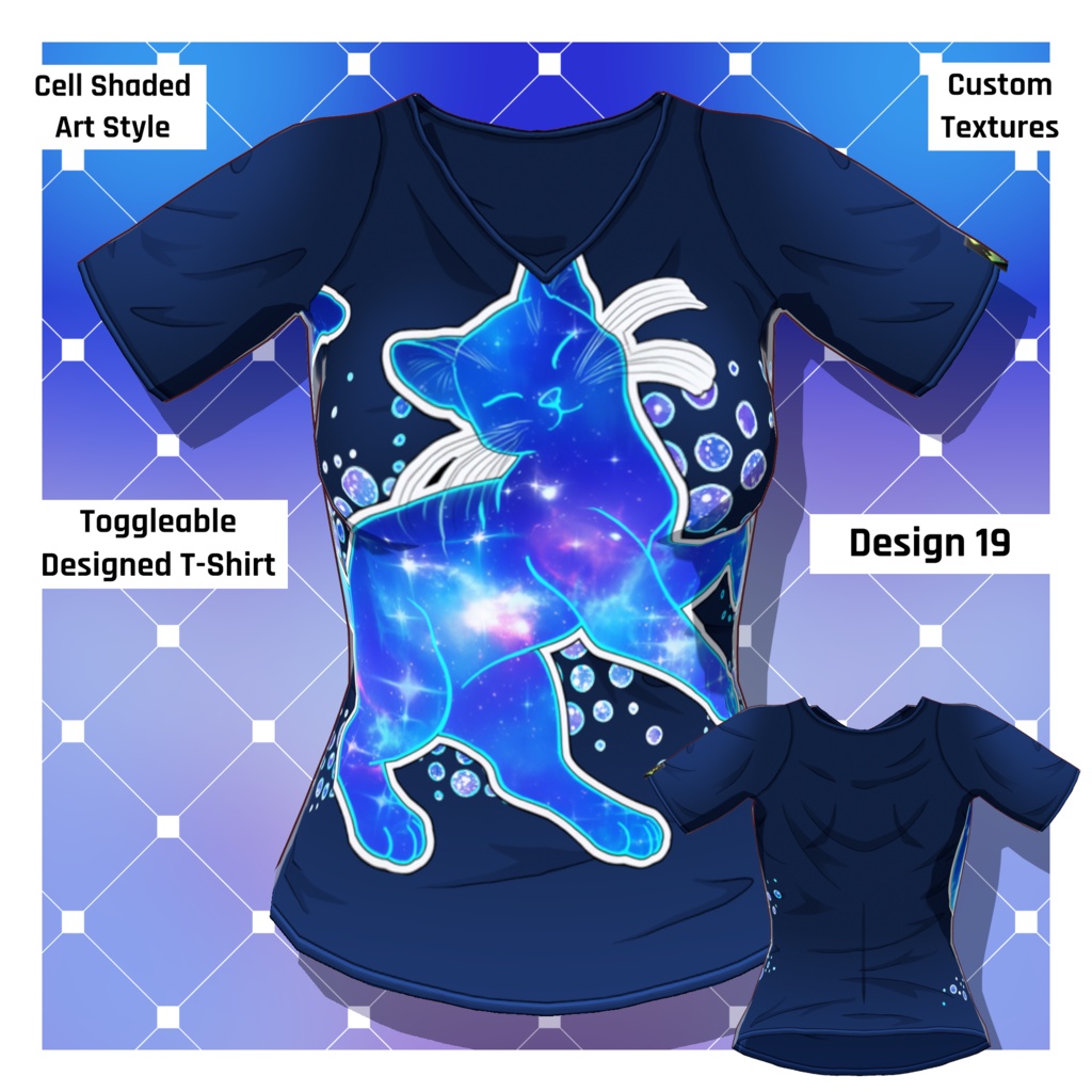 男女グラフィックTシャツ – 30種類以上【VRoid】 (30+ Male/Female Graphic Tees)