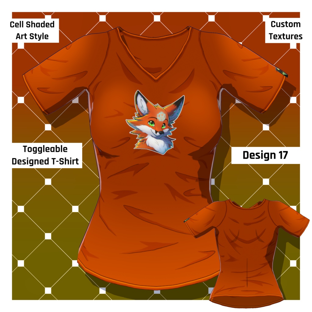 男女グラフィックTシャツ – 30種類以上【VRoid】 (30+ Male/Female Graphic Tees)