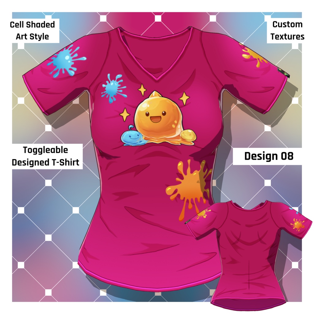 男女グラフィックTシャツ – 30種類以上【VRoid】 (30+ Male/Female Graphic Tees)