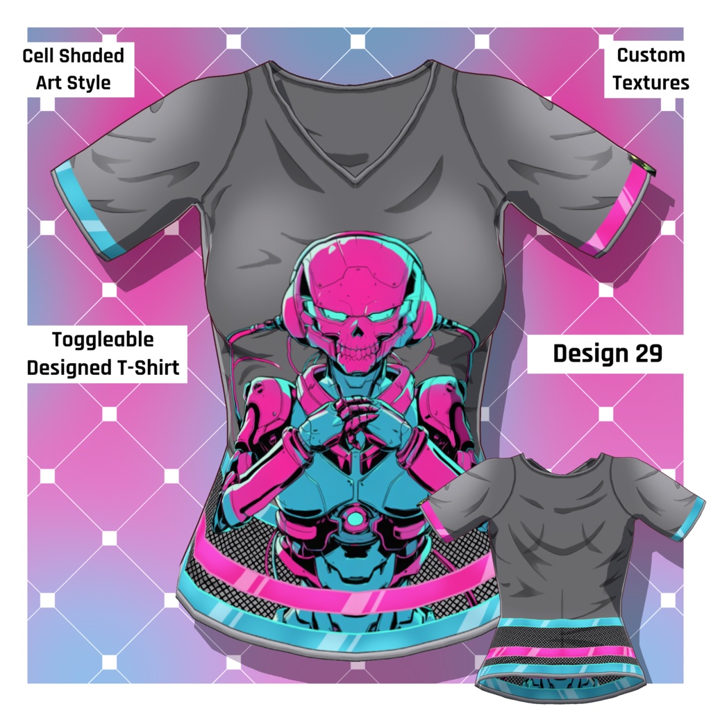 男女グラフィックTシャツ – 30種類以上【VRoid】 (30+ Male/Female Graphic Tees)