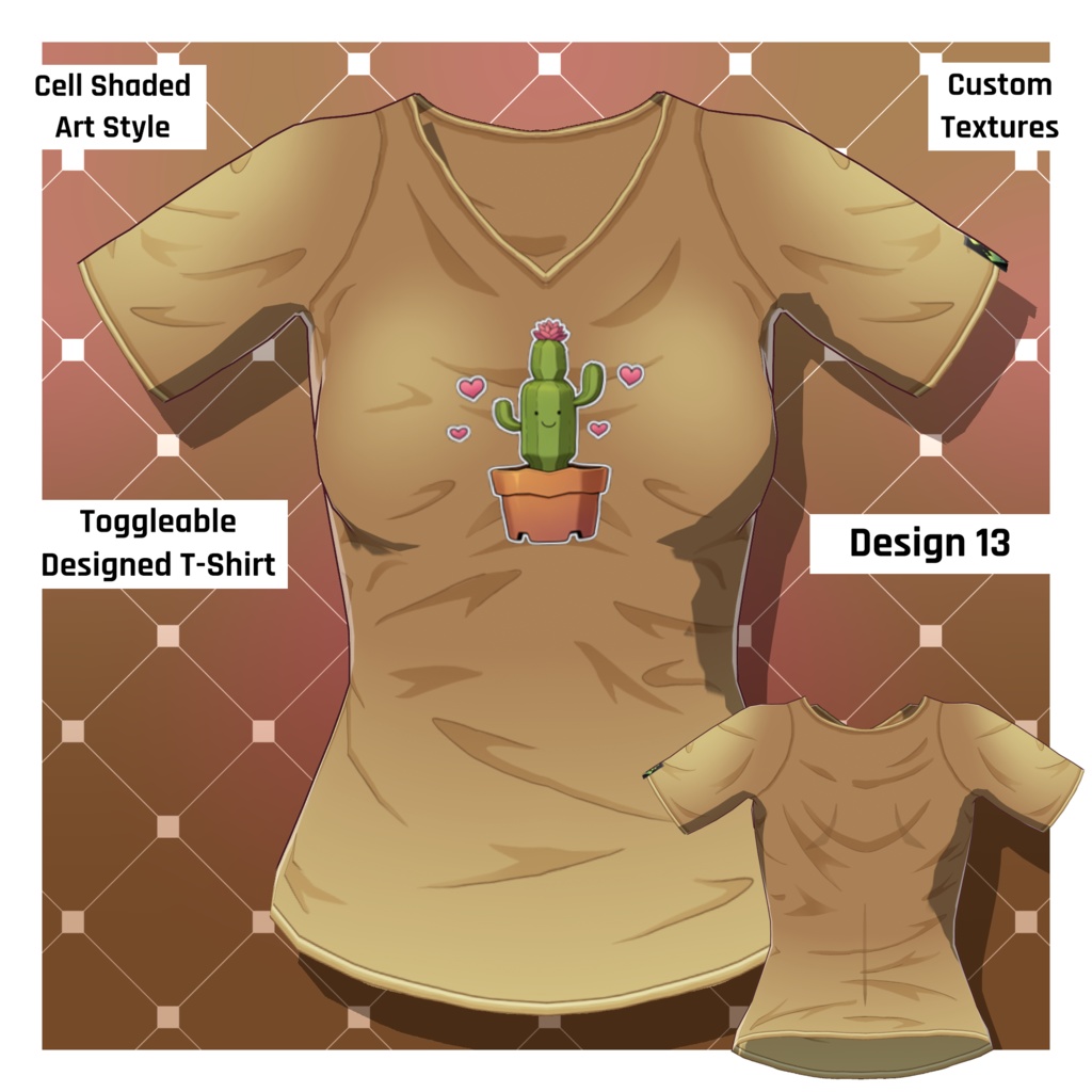 男女グラフィックTシャツ – 30種類以上【VRoid】 (30+ Male/Female Graphic Tees)