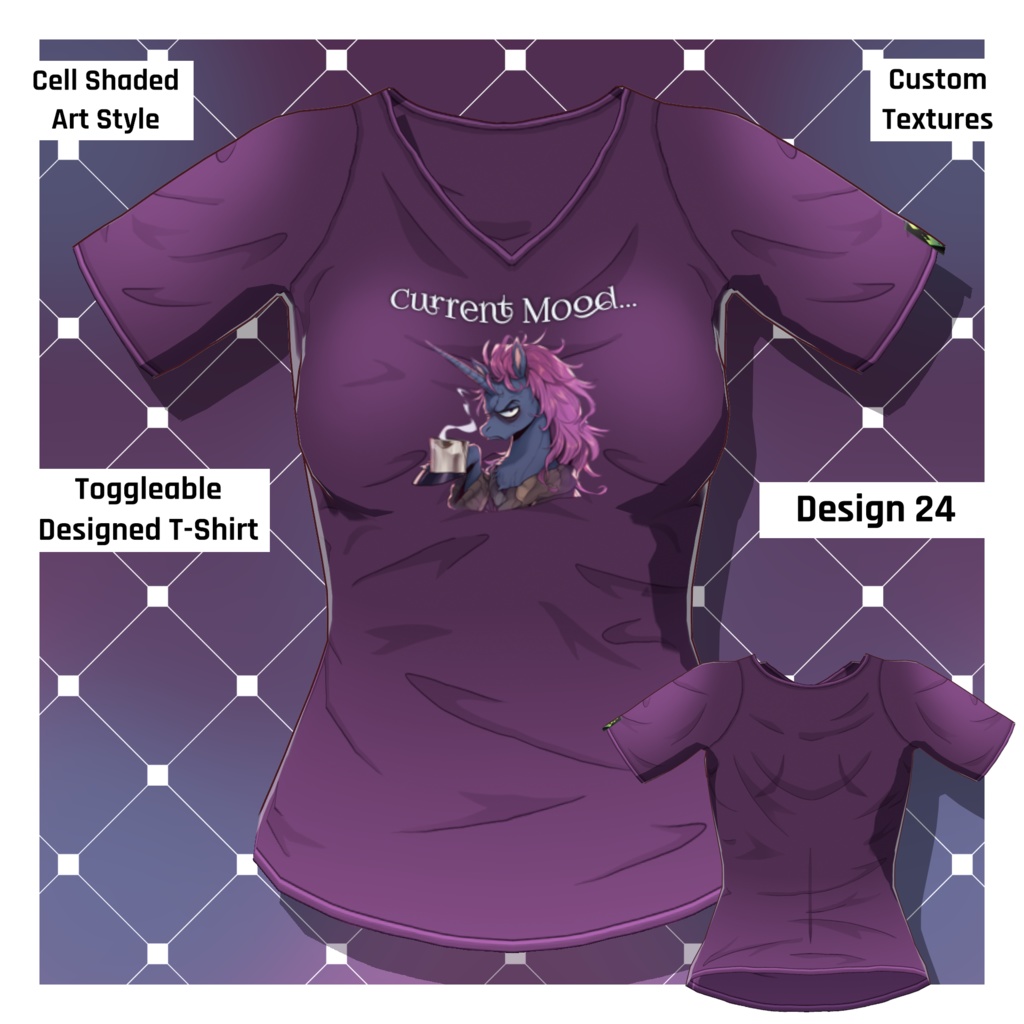 男女グラフィックTシャツ – 30種類以上【VRoid】 (30+ Male/Female Graphic Tees)