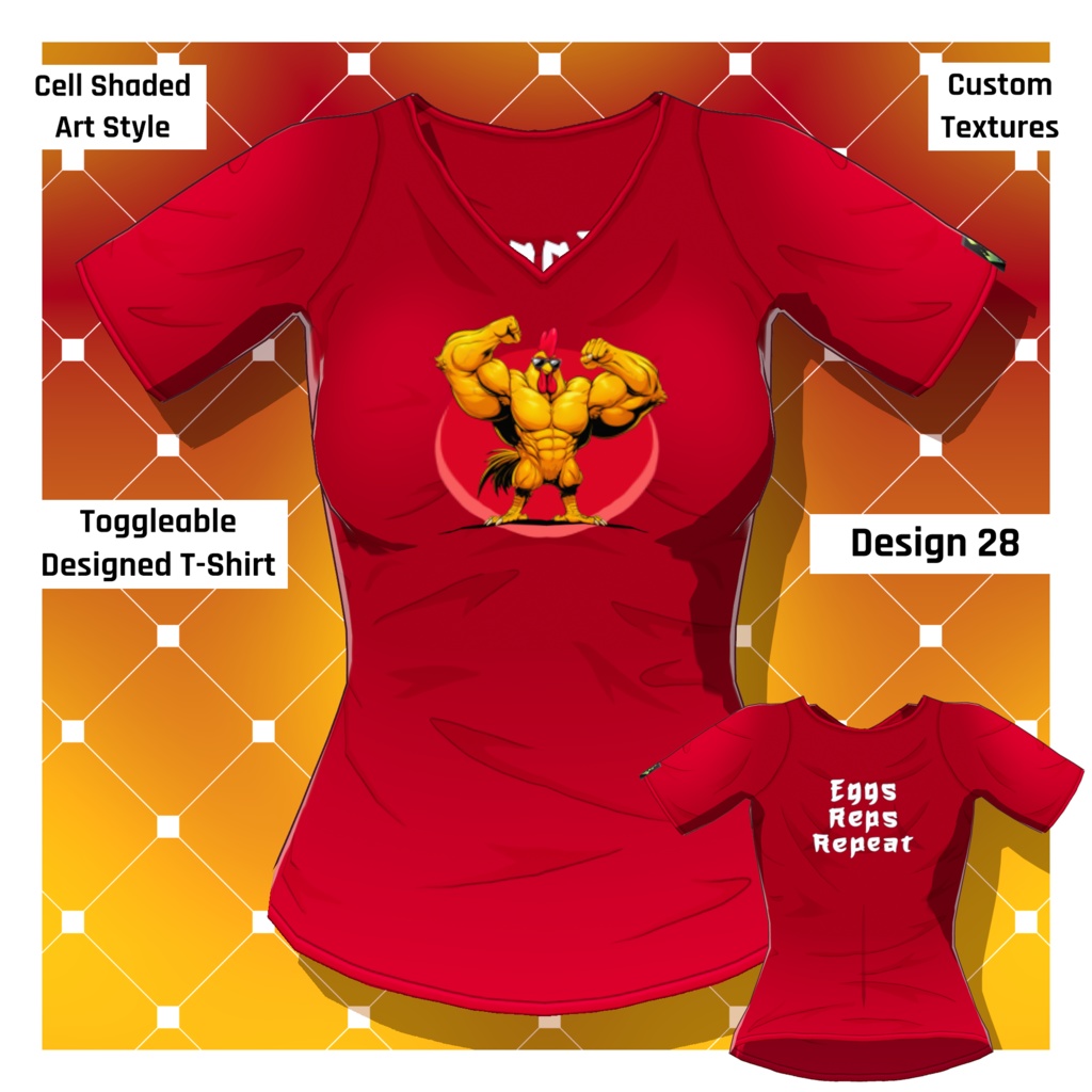 男女グラフィックTシャツ – 30種類以上【VRoid】 (30+ Male/Female Graphic Tees)