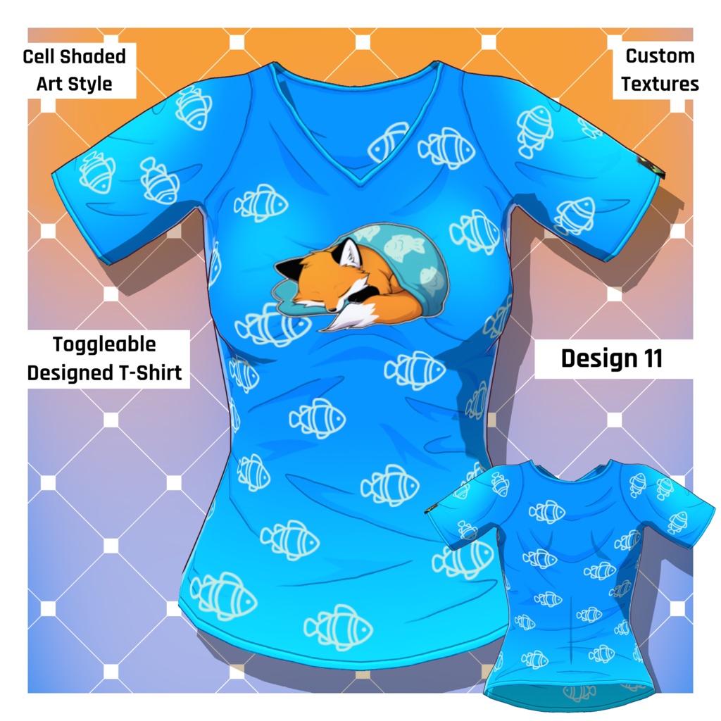 男女グラフィックTシャツ – 30種類以上【VRoid】 (30+ Male/Female Graphic Tees)