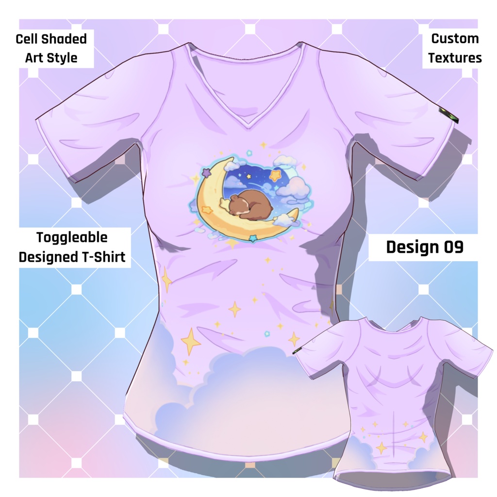 男女グラフィックTシャツ – 30種類以上【VRoid】 (30+ Male/Female Graphic Tees)