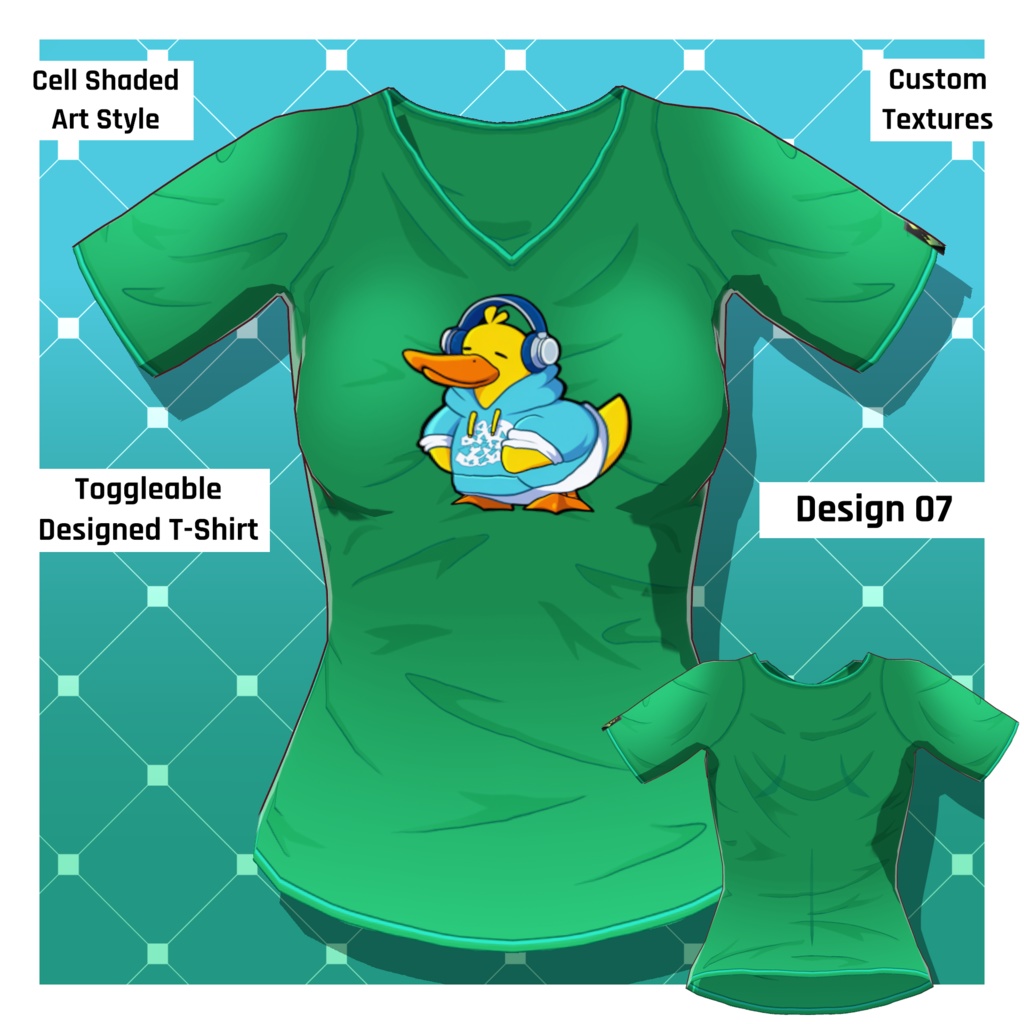 男女グラフィックTシャツ – 30種類以上【VRoid】 (30+ Male/Female Graphic Tees)