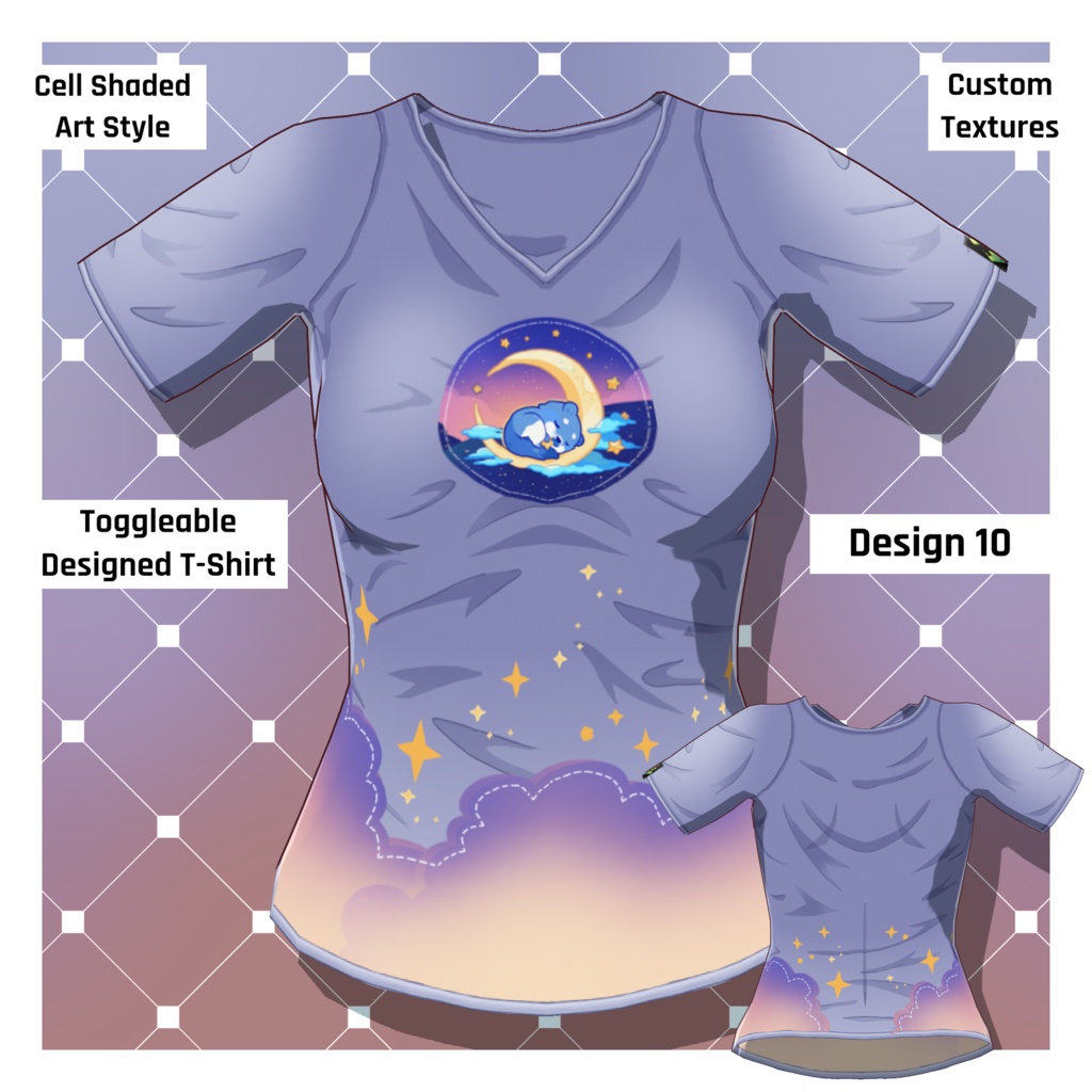 男女グラフィックTシャツ – 30種類以上【VRoid】 (30+ Male/Female Graphic Tees)