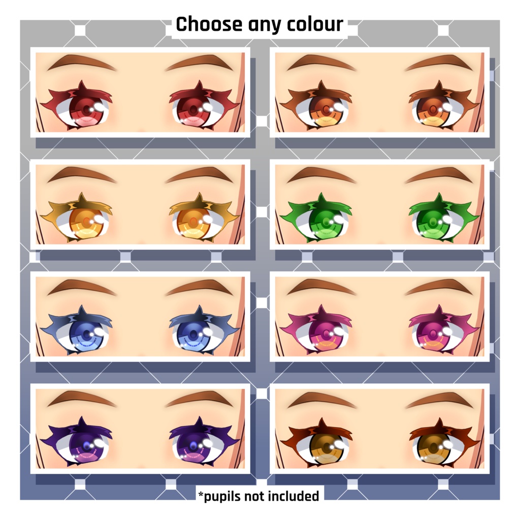 Vol. 1 - 原神風アイライナー - 女性用 【VRoid】 (Vol. 1 - Genshin Inspired Eyeliners - Female)