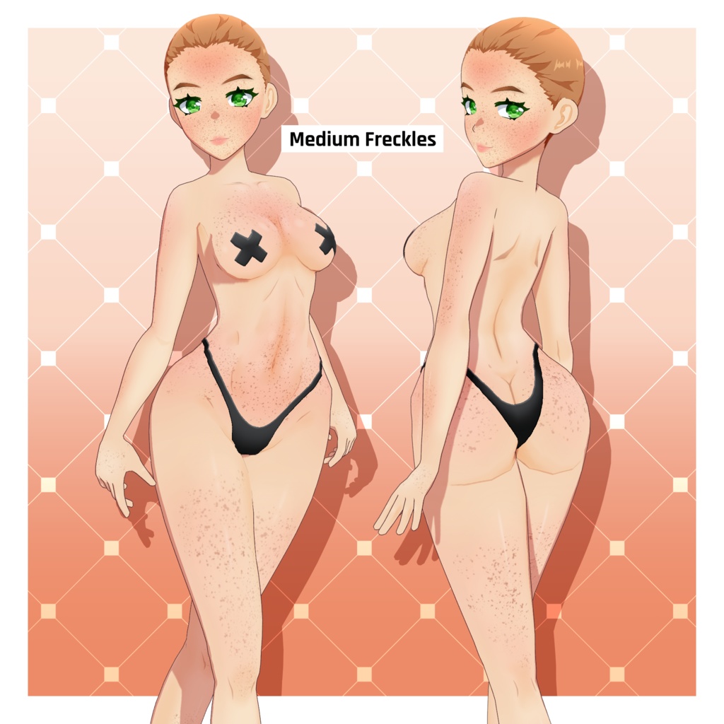 キュートなそばかすアニメパック - ライト / ミディアム / ヘビー 【VRoid】 (Cute Freckles Anime Pack - Light / Medium / Heavy)