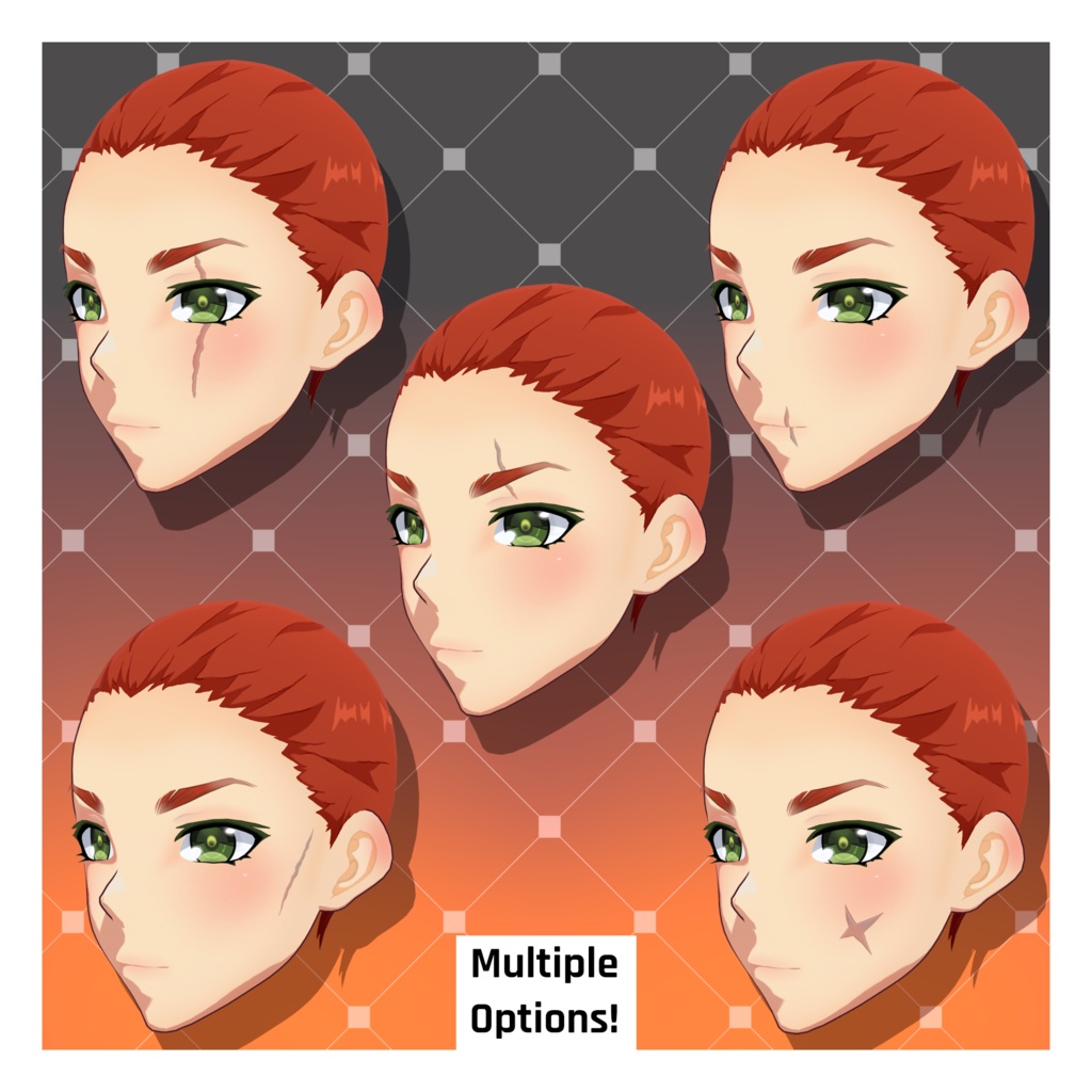 スカーズパック Vol.1 - アニメの基礎 【VRoid】 (Scars Pack Vol.1 - Anime Basics)