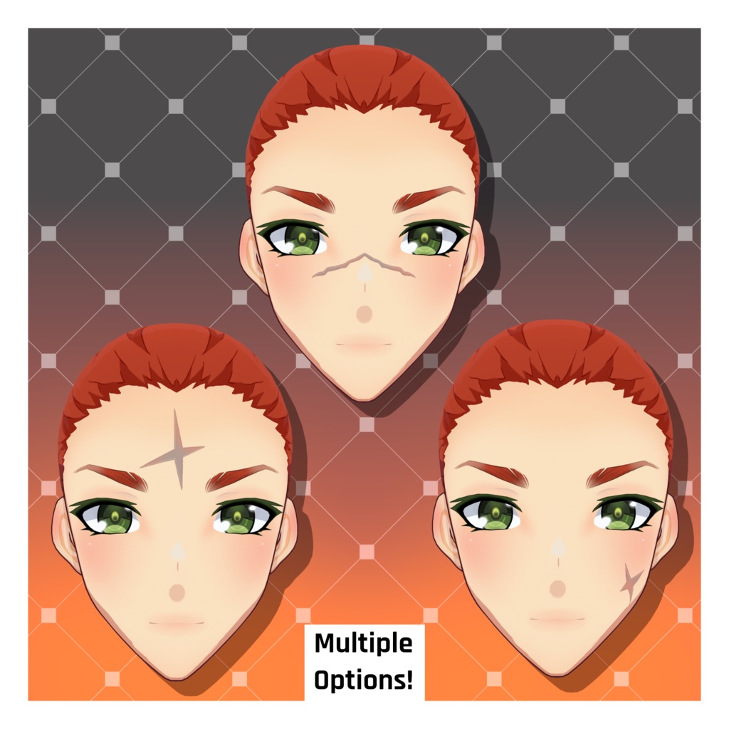 スカーズパック Vol.1 - アニメの基礎 【VRoid】 (Scars Pack Vol.1 - Anime Basics)