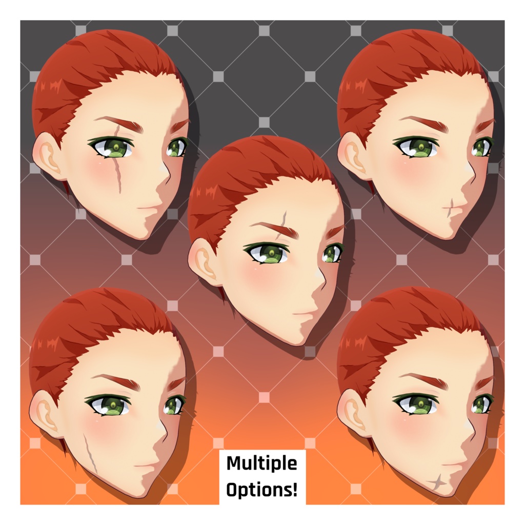 スカーズパック Vol.1 - アニメの基礎 【VRoid】 (Scars Pack Vol.1 - Anime Basics)