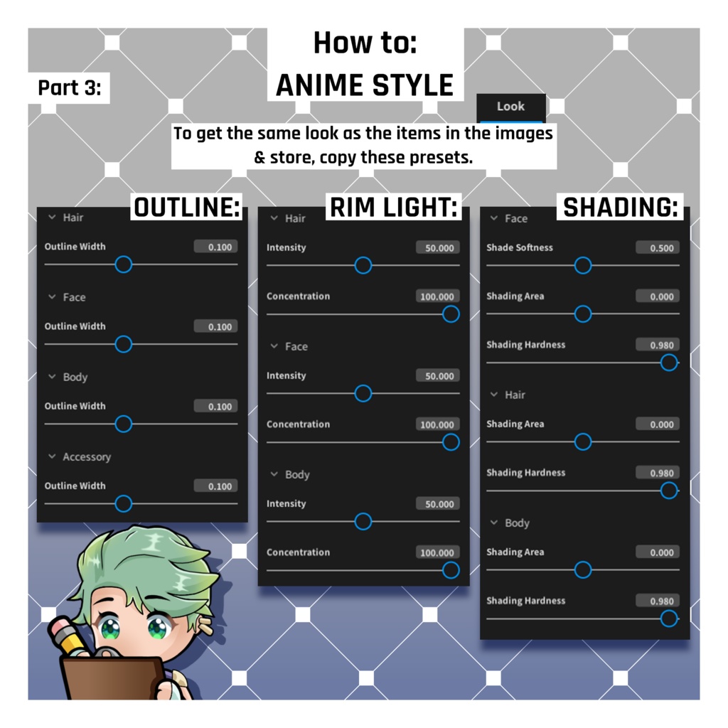トライバルタトゥー セパレートトグルパック 【VRoid】 Tribal Tattoos Separate Toggles Pack