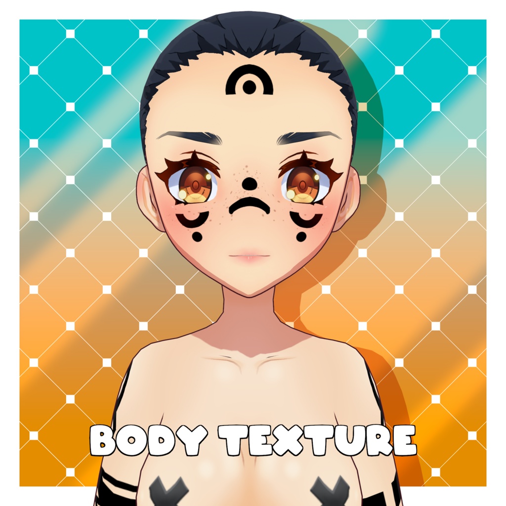 ウォーター・トライブのタトゥーセット 【VRoid】 Water Tribe Tattoo Set