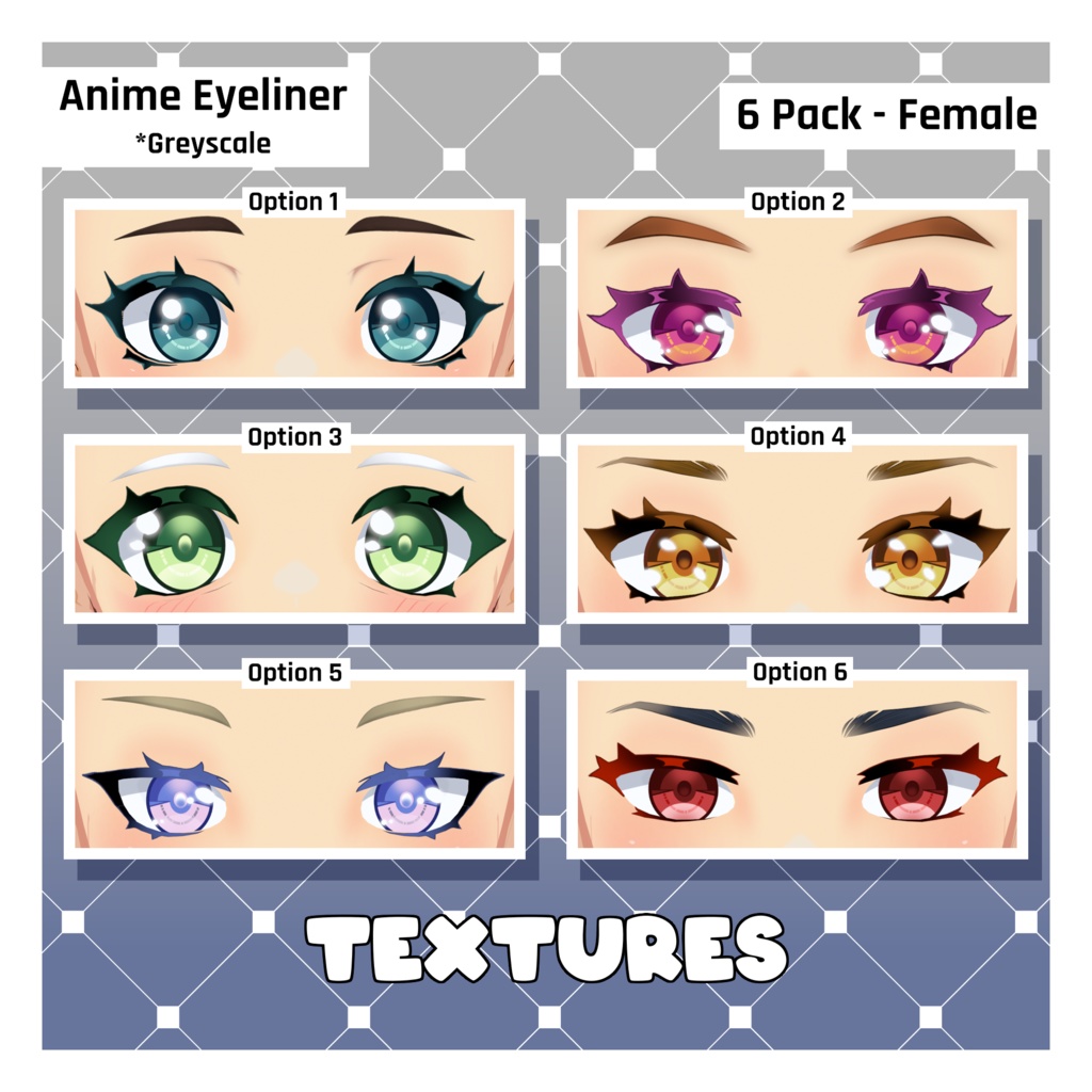 究極の顔の質感バンドル 【VRoid】 Ultimate Face Texture Bundle