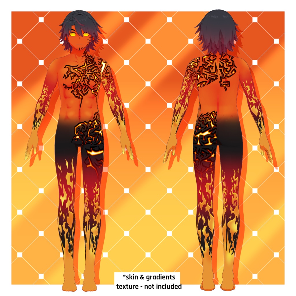 エレメンタル - 炎のテクスチャパック 【VRoid】 Elemental - Fire Texture Pack