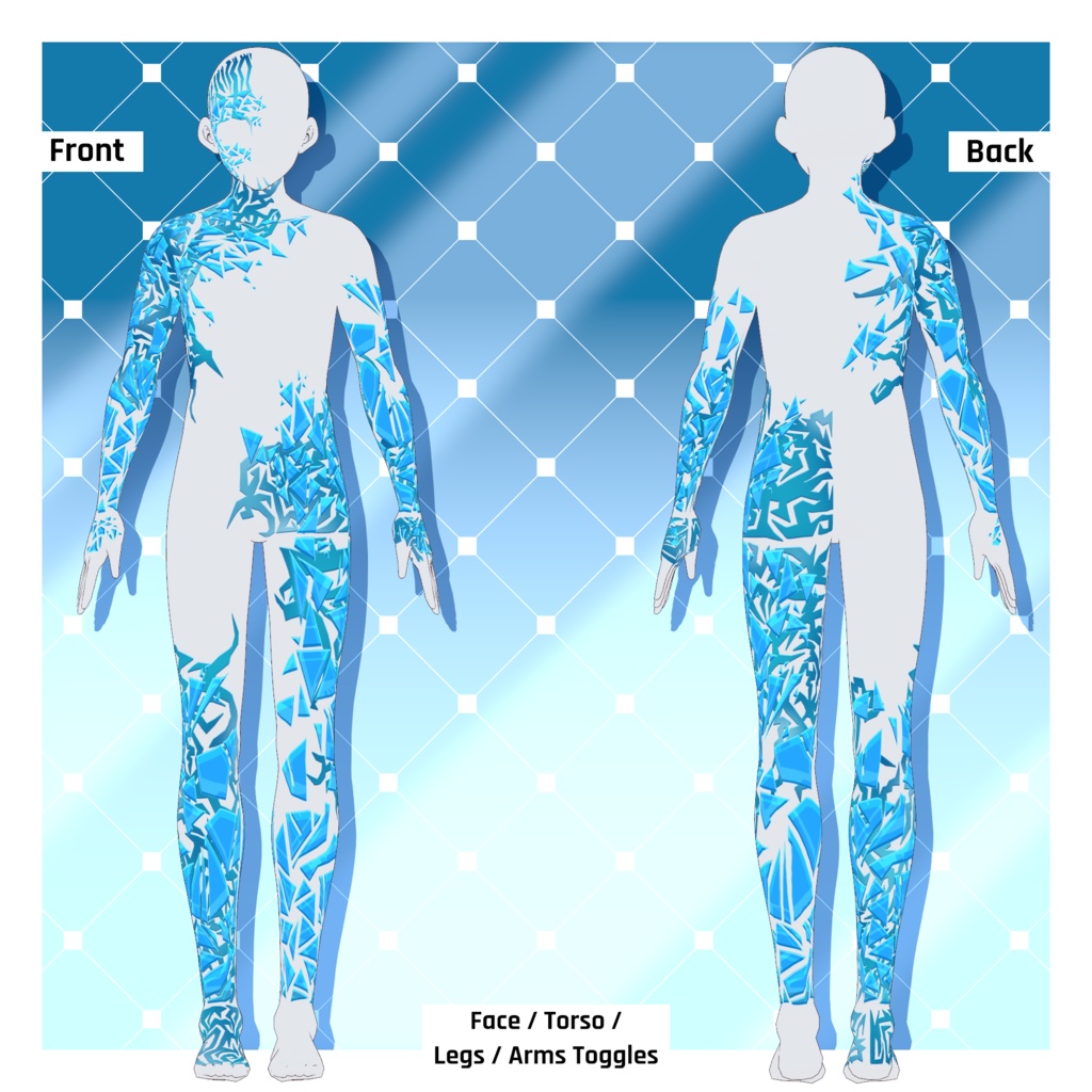 エレメンタル - フロストテクスチャパック 【VRoid】 Elemental - Frost Texture Pack