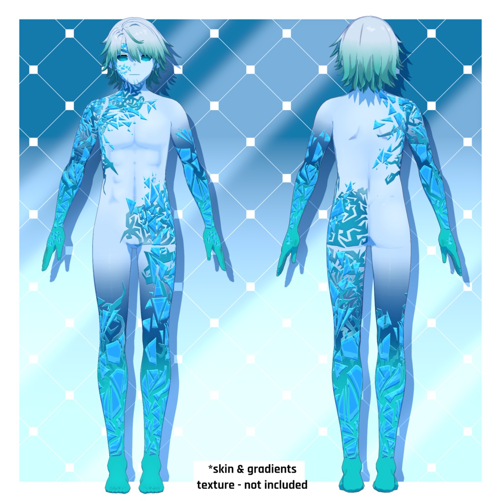 エレメンタル - フロストテクスチャパック 【VRoid】 Elemental - Frost Texture Pack