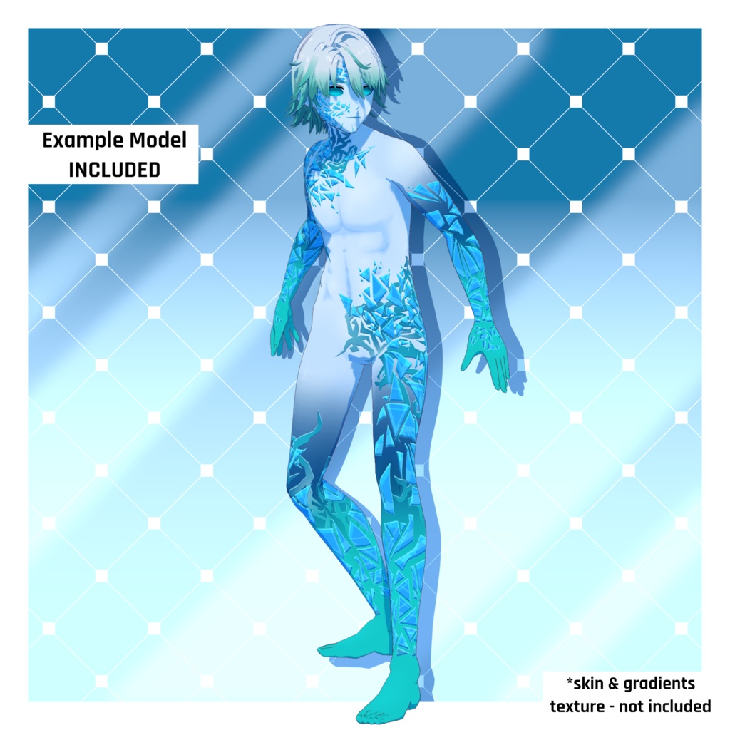 エレメンタル - フロストテクスチャパック 【VRoid】 Elemental - Frost Texture Pack