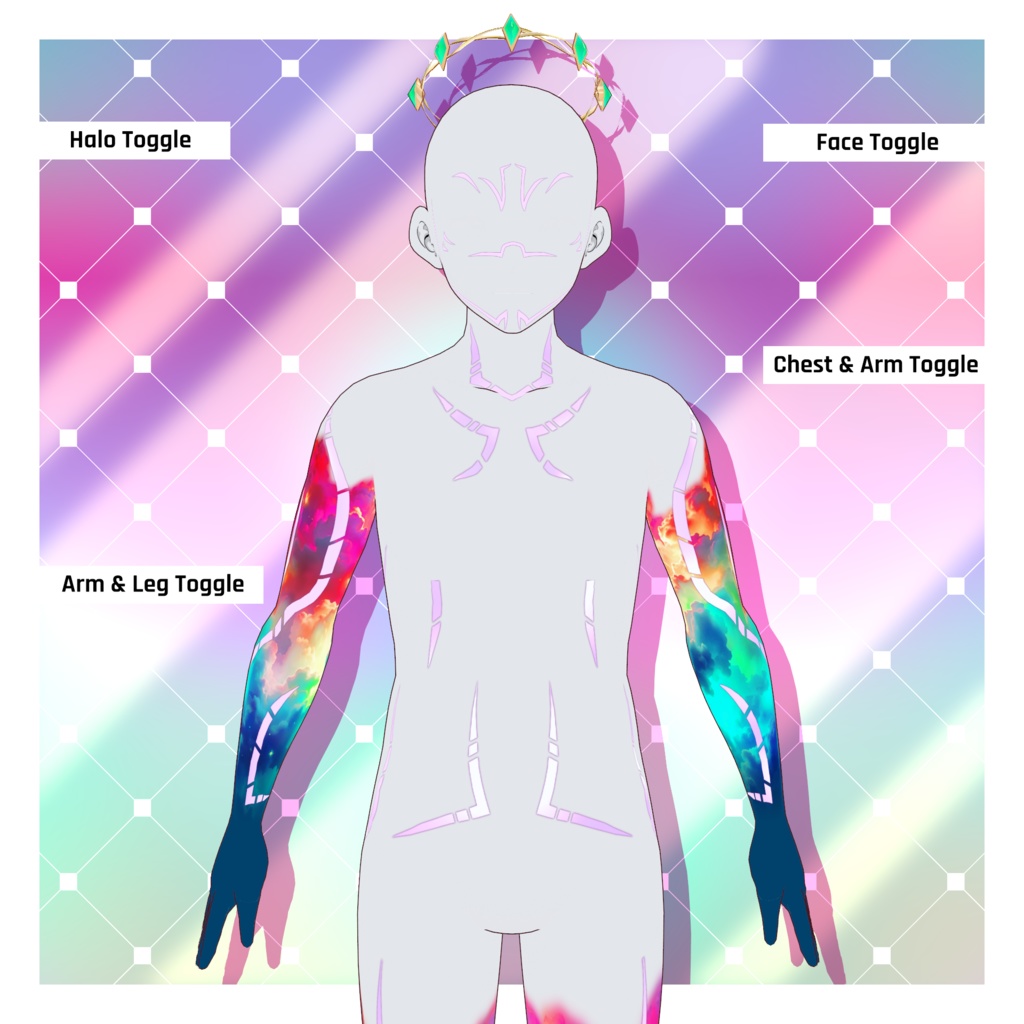 エレメンタル - セレスティアルテクスチャパック 【VRoid】 Elemental - Celestial Texture Pack
