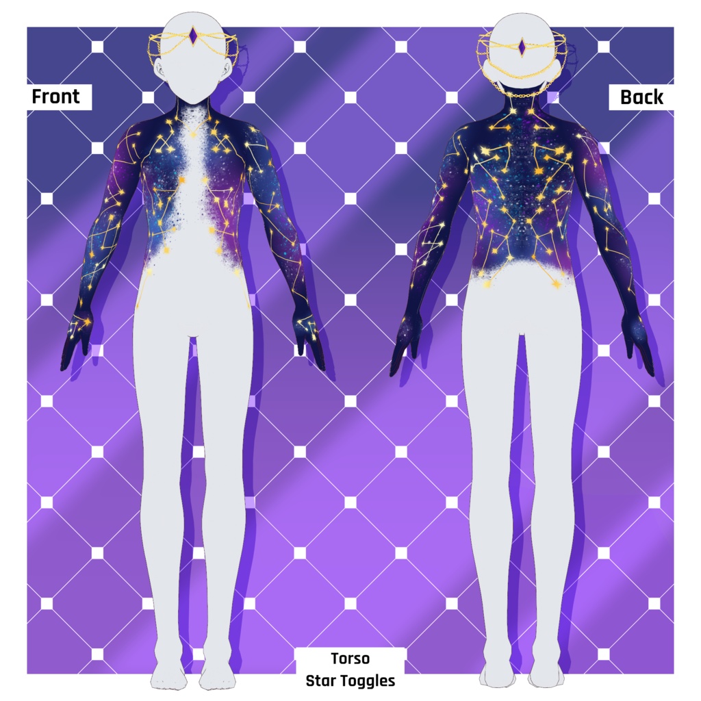 エレメンタル - コズミックテクスチャパック 【VRoid】 Elemental - Cosmic Texture Pack