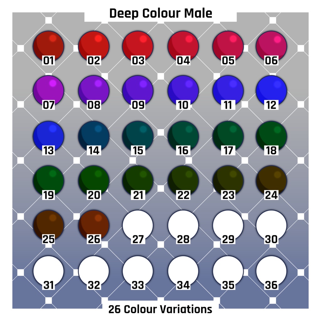 男性向けファンタジースキンカラーテクスチャパック - ディープ 【VRoid】 Male Fantasy Skin Colours Texture Pack - Deep