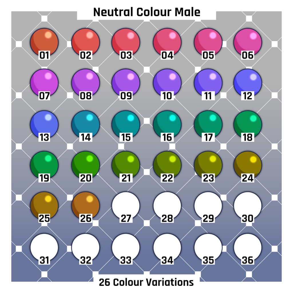男性向けファンタジースキンカラーテクスチャパック - ニュートラル 【VRoid】 Male Fantasy Skin Colours Texture Pack - Neutral