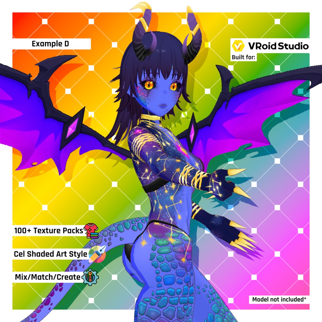 【VRoid】 Indie Creator Starter Kit | VRoid vTubers Texture Vault | Head to Toe Item Pack